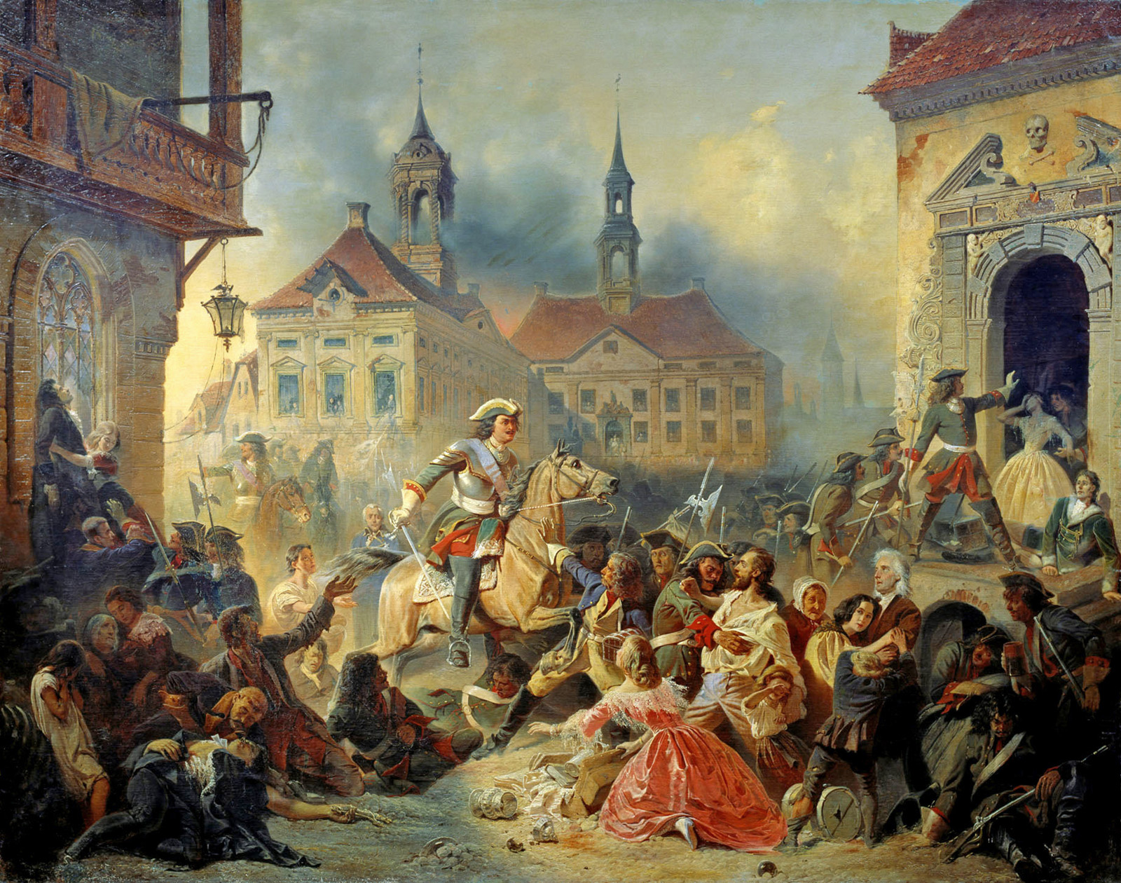 peter one stops his marauding soldiers after taking narva 